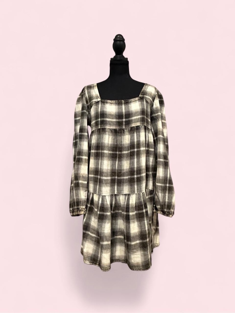 BP Plaid Babydoll Dress